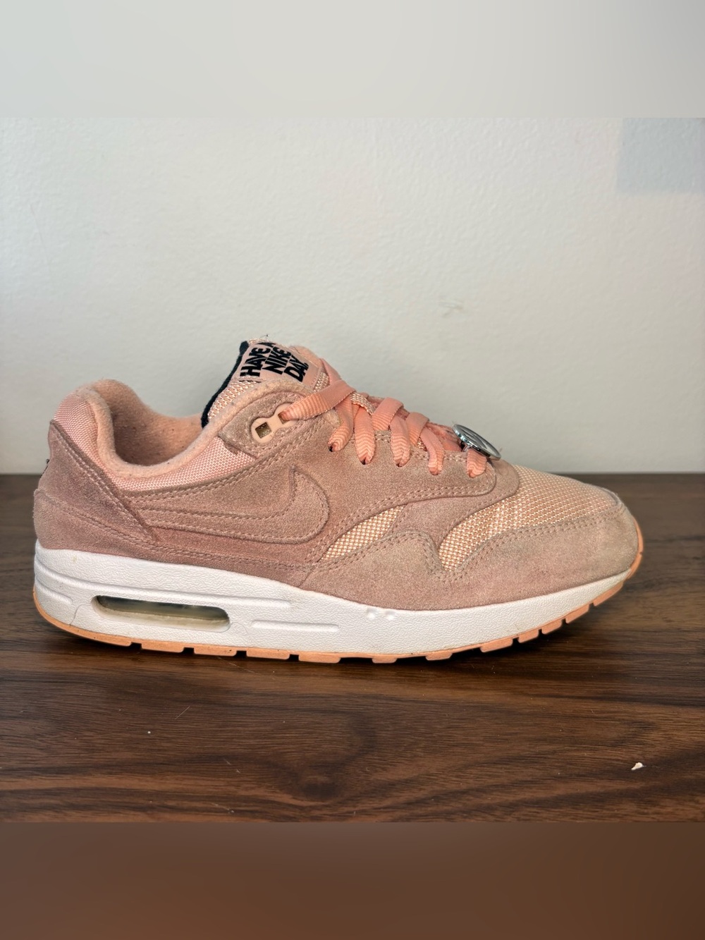 Nike Air Max 1 Have a Nike Day Bleached Coral size 5.5Y / 7 Womens AT8131-600